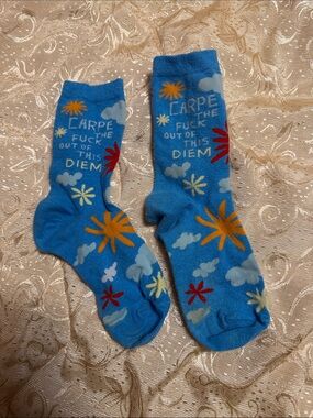 Blue Q Carpe Diem Women's Crew Socks